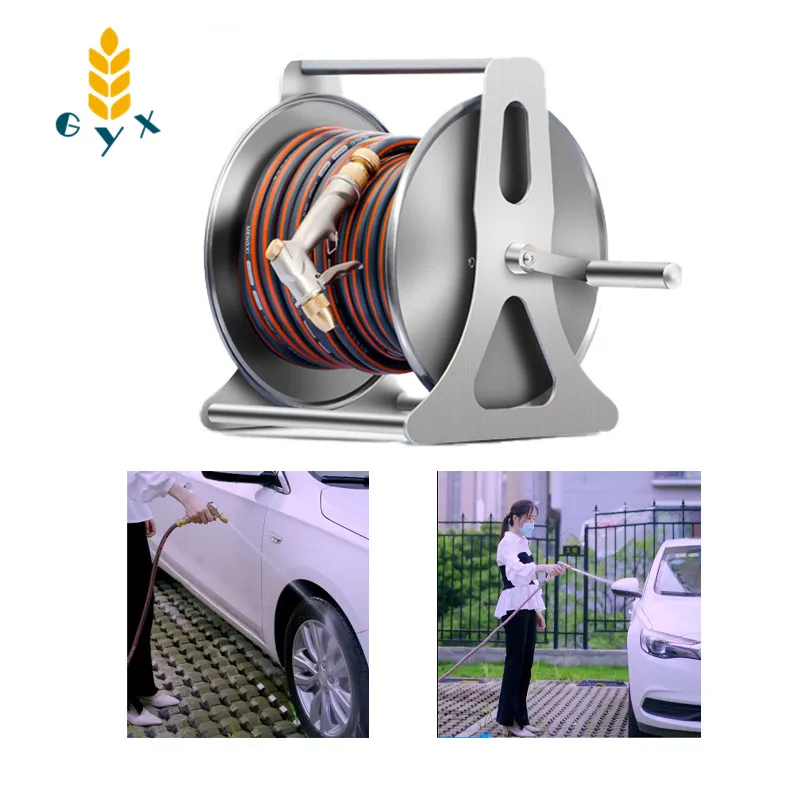 

Бытовая Автомобильная водопроводная катушка, металлический стеллаж для хранения шлангов, набор водяного пистолета для мойки автомобиля, ш...