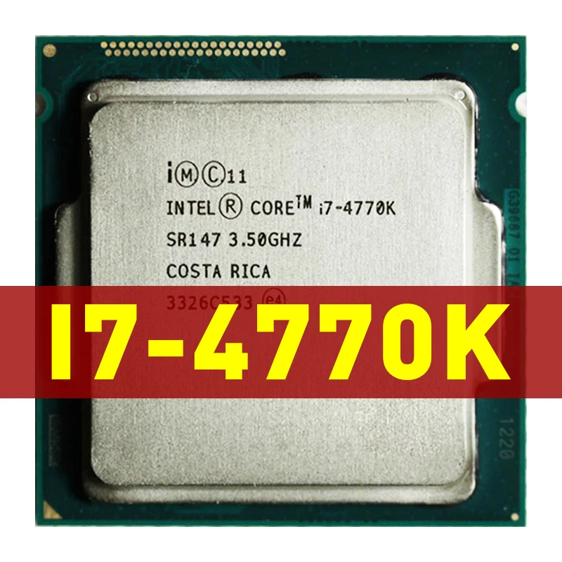 

Intel Core i7-4770K i7 4770K i7 4770 K 3.5 GHz Quad-Core Eight-Thread CPU Processor 84W LGA1150 Support H81 B85 Motherboard