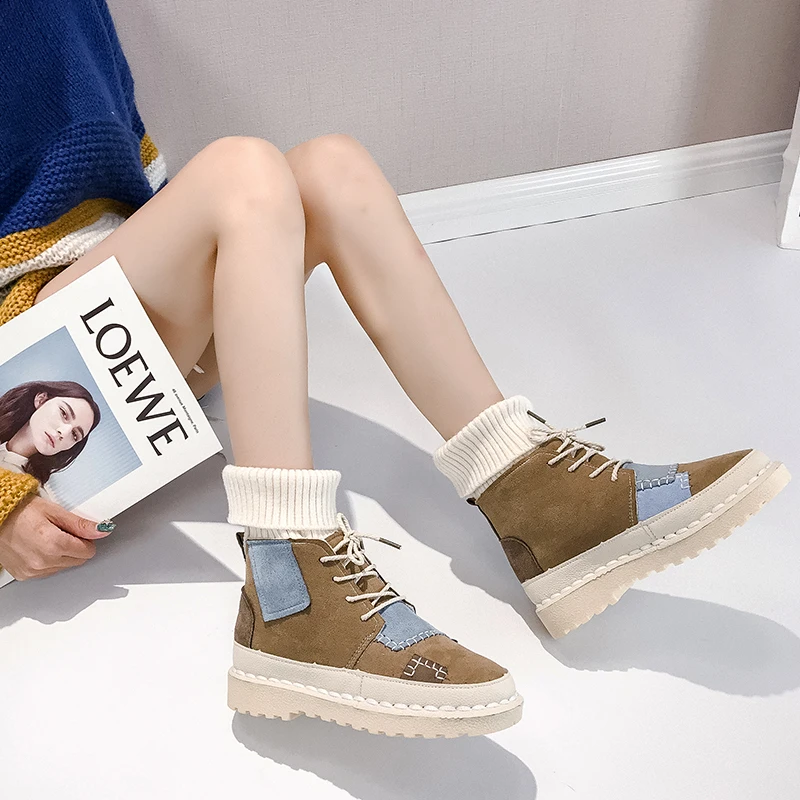 Зимние ботинки модные женские botas mujer invierno коллекция 2019 года ботильоны на