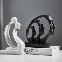 abstract crafts human face figures statues sculptures home living room table decoration office desk accessories gifts for friend