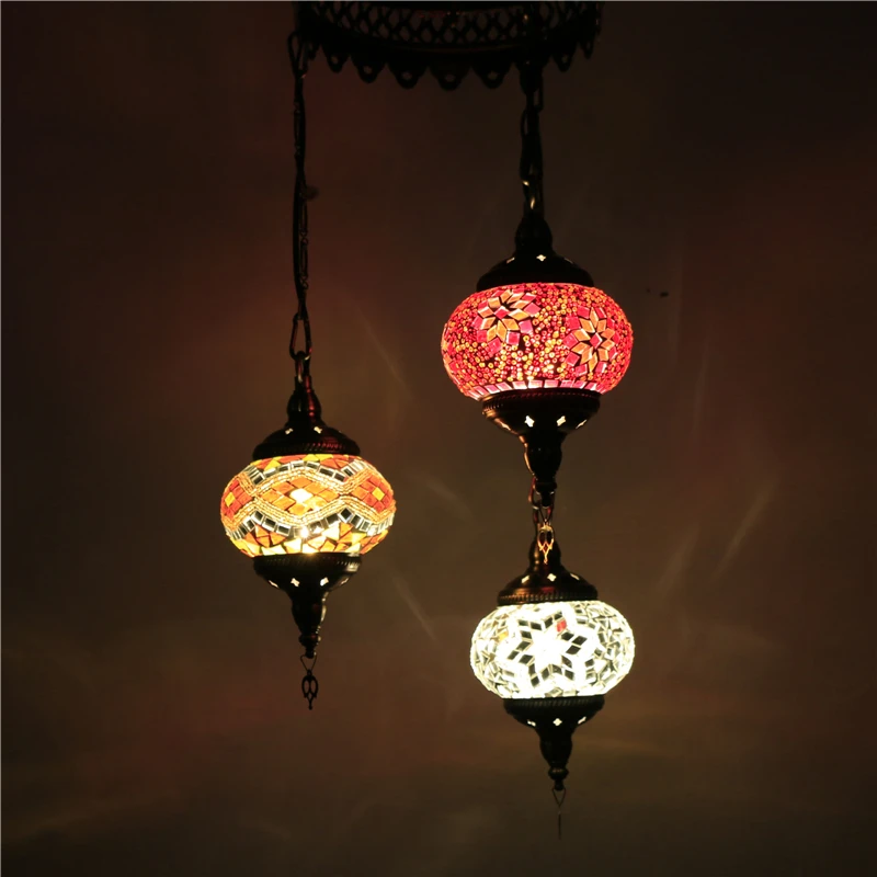 Турецкая подвеска с мозаикой ручной работы романтичная лампа в богемном стиле