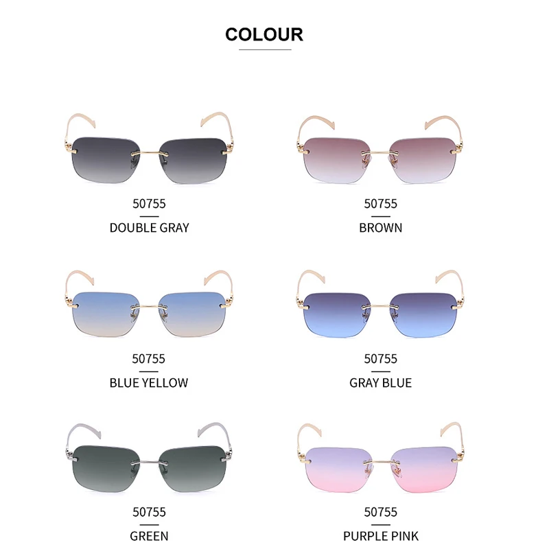 

2021 new sunglasses female fashion frameless online celebrity sunglasses female tide small frame edge sunglasses glasses ladies