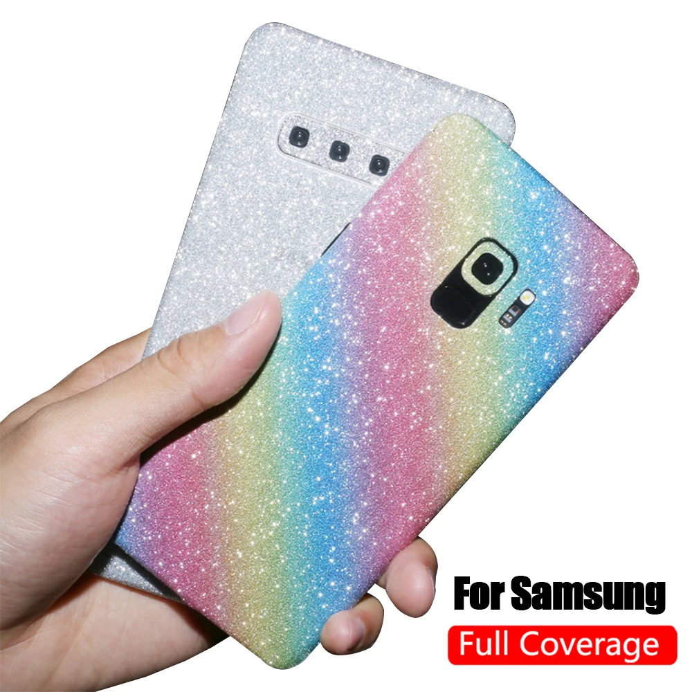Роскошные блестящие наклейки на телефон для Samsung Galaxy S20 Plus заднюю панель S9 S10