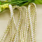 10 метров золотой шнуровкой DIY аксессуары для одежды на свадьбу коса многоножка швейная кружевная лента Dentelle Рубан галлона Mercerie