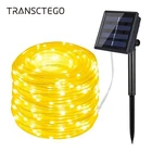 Солнечный светодиодный Канатный струнный светильник Открытый Солнечный садовый свет Рождественские китайские фонарики наружный декоративный светильник для вечеринок водонепроницаемый
