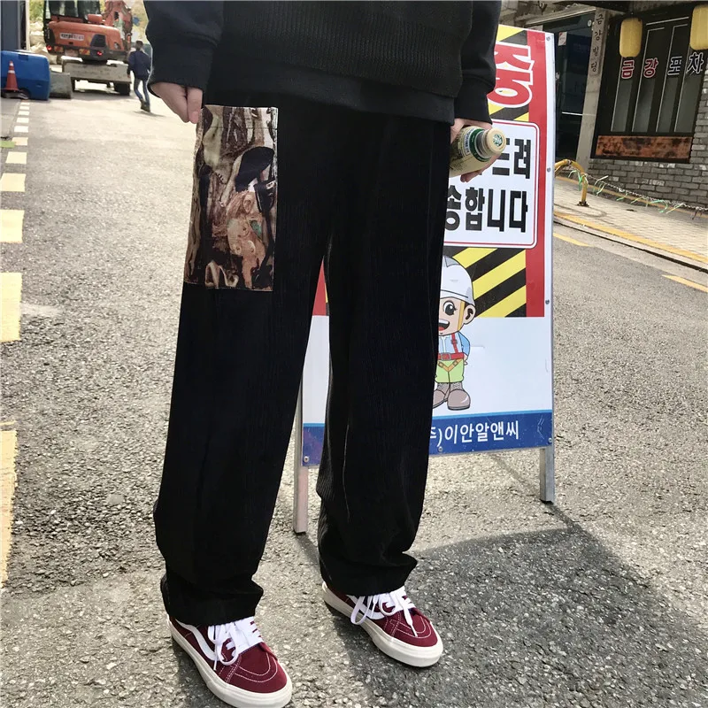 Однотонные Вельветовые женские брюки Lychee для девушек винтажные