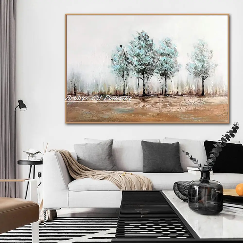 

Arthyx ручная роспись, масляная живопись на холсте, Современный абстрактный пейзаж, большая Настенная картина для гостиной, украшение для дома