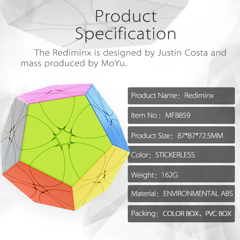 Магические кубики головоломка MoYu Cubing класс Rediminx dodecahedron динозавр meilong слива
