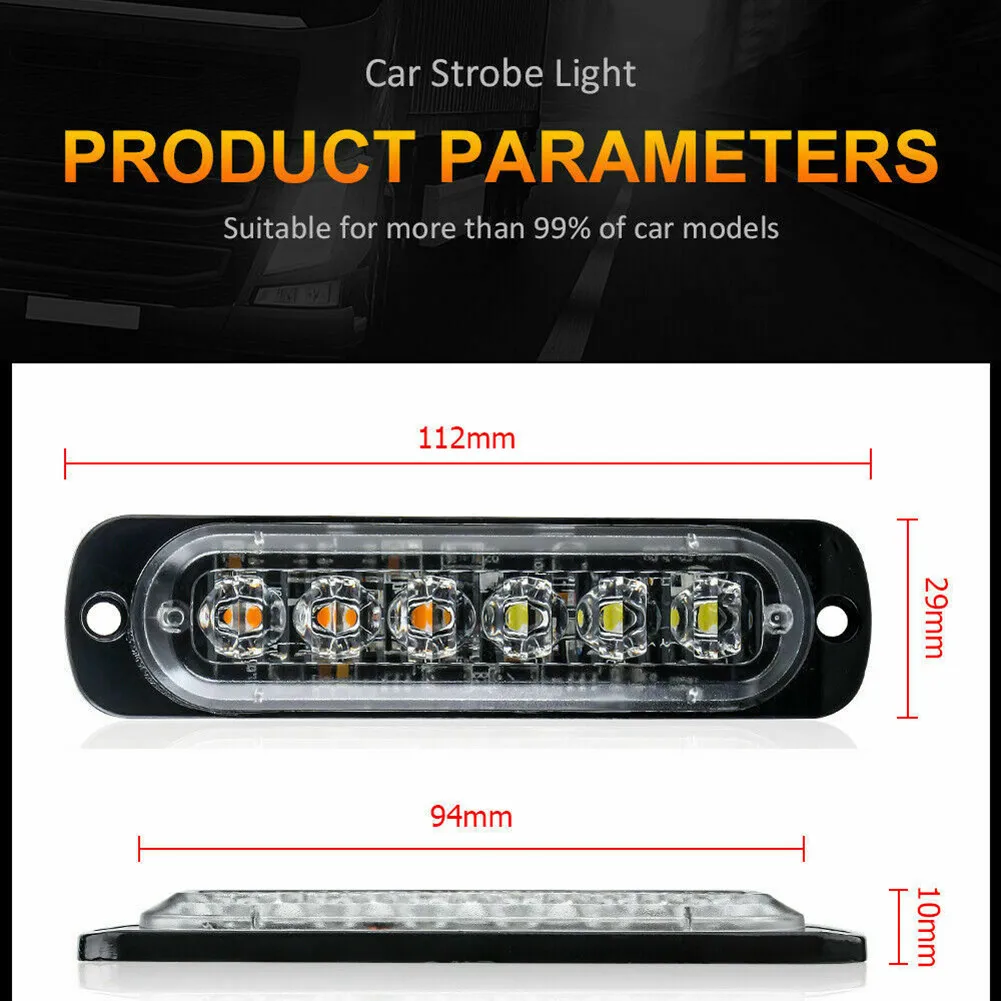 2500K + 1000K светодиодный светильник головки 4 шт 6 Янтарный/красный автомобиль