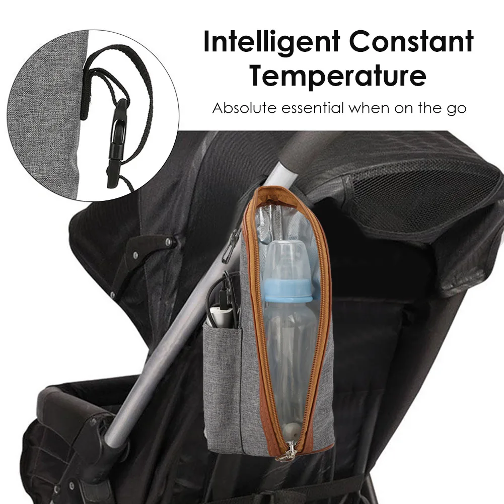 

Hot selling newest USB Heated Baby Feeding Bottle Bag intelligent Portable Car Milk Bottle Warm Up Bag