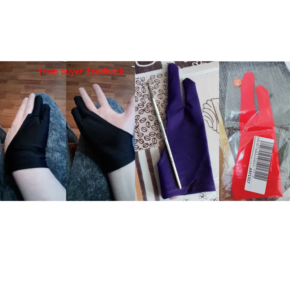 

1PCS Two-finger Drawing Gloves Suitable For Both Right And Left Hand Anti-fouling Gloves For Any Graphics Drawing Tablet