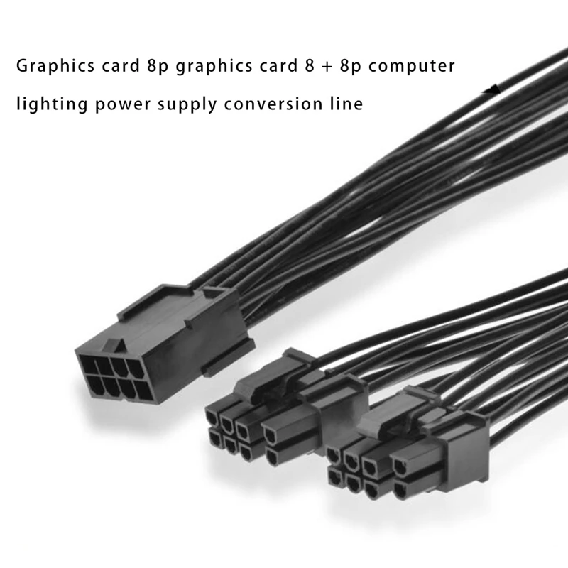 

6Pcs 20cm Graphics Card 8 Pin Female to 2X8P(6+2)Pin Extention Power Cable Male PCIe PCI Express 4 Lines Cable Connector