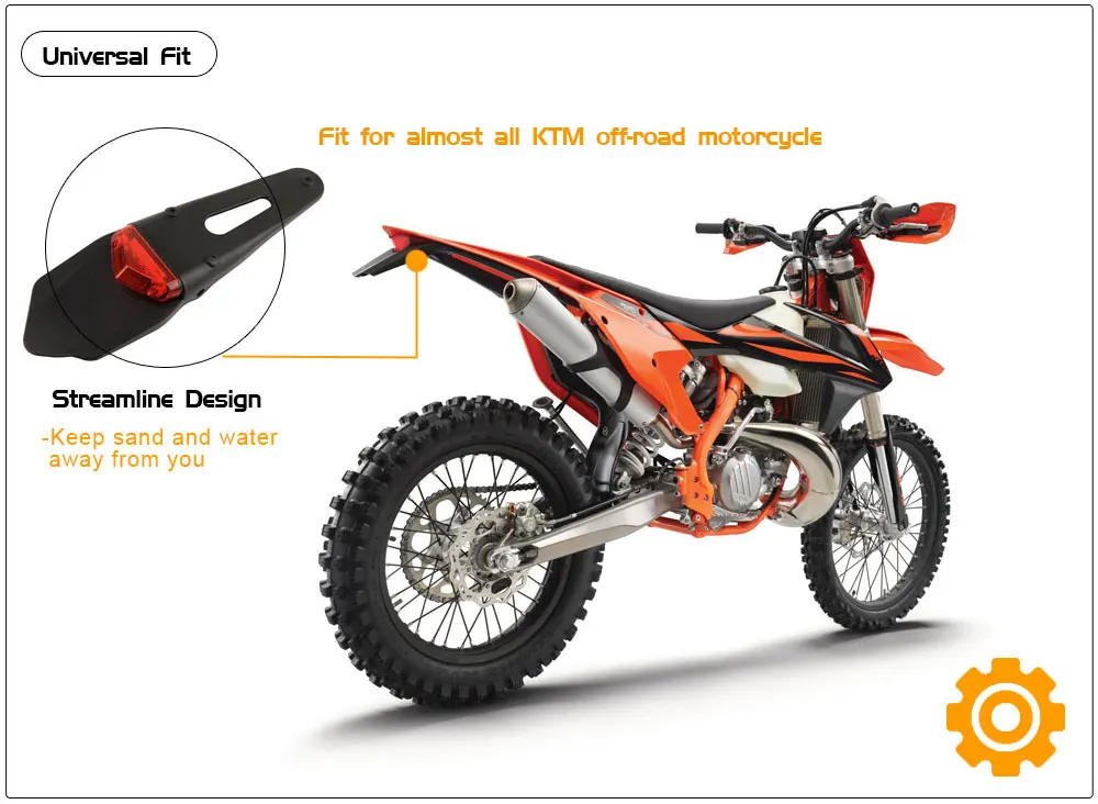 Для KTM CR EXC WRF 250 400 мотоциклетный задний светодиодный светильник задний тормоз Стоп сигнальный светильник s брызговик для мотокросса эндуро мотоциклетные крылья