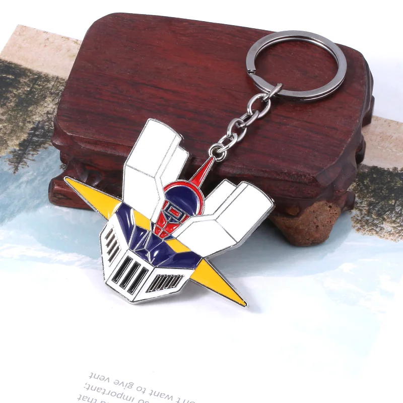 Anime Mazinger Z UFO Robot Grendizer Keychain Portrait Multicolor Mask Metal Keyring Men Boy Fans Accessories Gift Jewelry | Украшения и