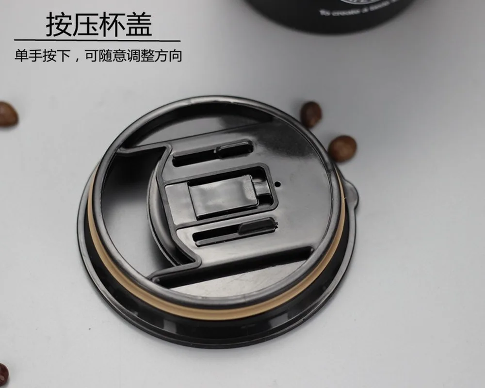 

New 330ml Coffee Mug Vacuum Cup Thermos Stainless Steel Insulated Water Cups Tumbler with Handle Lid and Mixing Spoon Office