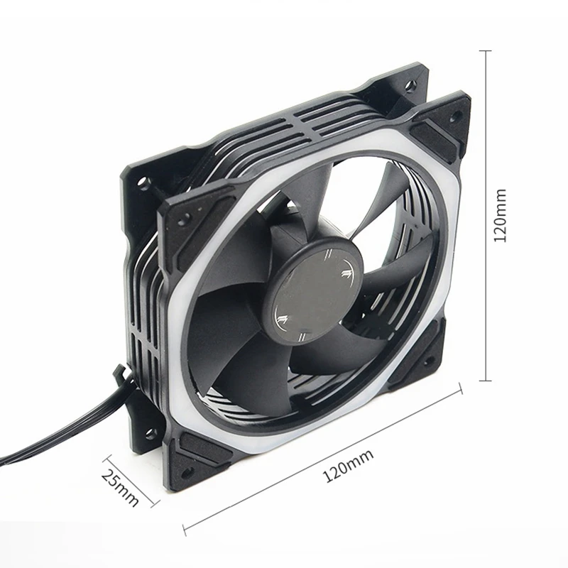 

4 Pin 120mm Cool Fan Computer Fan Solar Eclipse External Interntl RGB Silent Fan with Controller for Pc Cooling 5 Pack