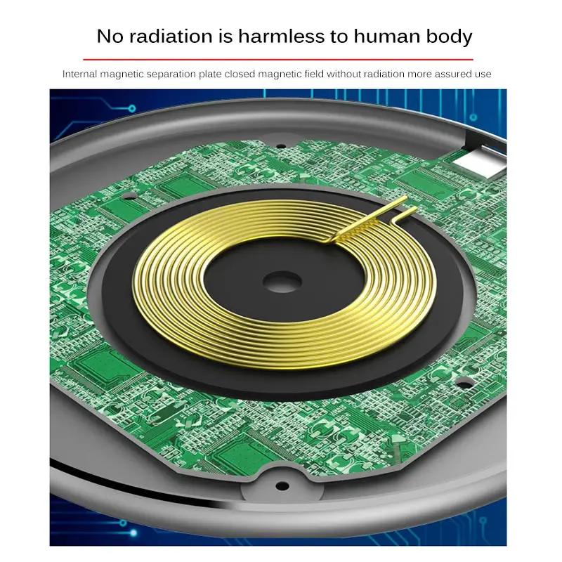 Ультратонкий зарядный коврик для iPhone 11 8 Plus 10 Вт быстрая Беспроводная зарядная