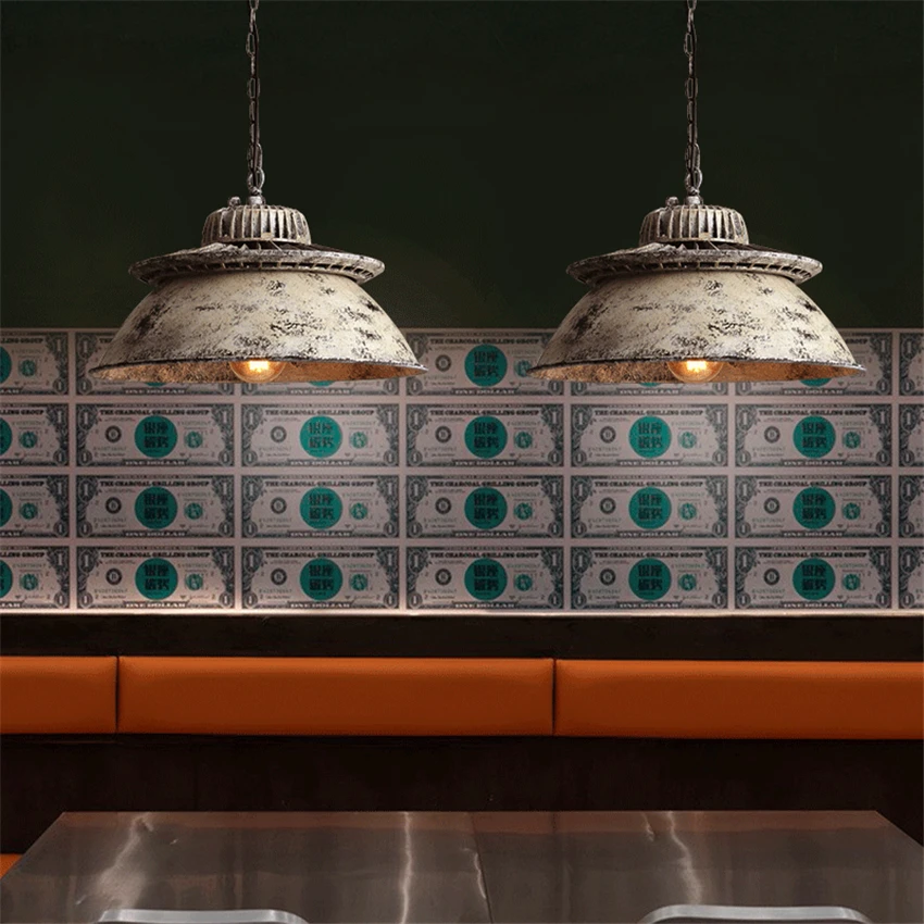Ретро-винтажные промышленные подвесные светильники с крышкой для горшков для кухни, столовой, бара и гостиной в стиле лофт из железа.