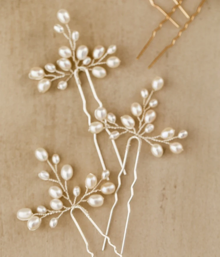 Ручная работа Пресноводный Жемчуг ювелирные изделия золотого и серебряного