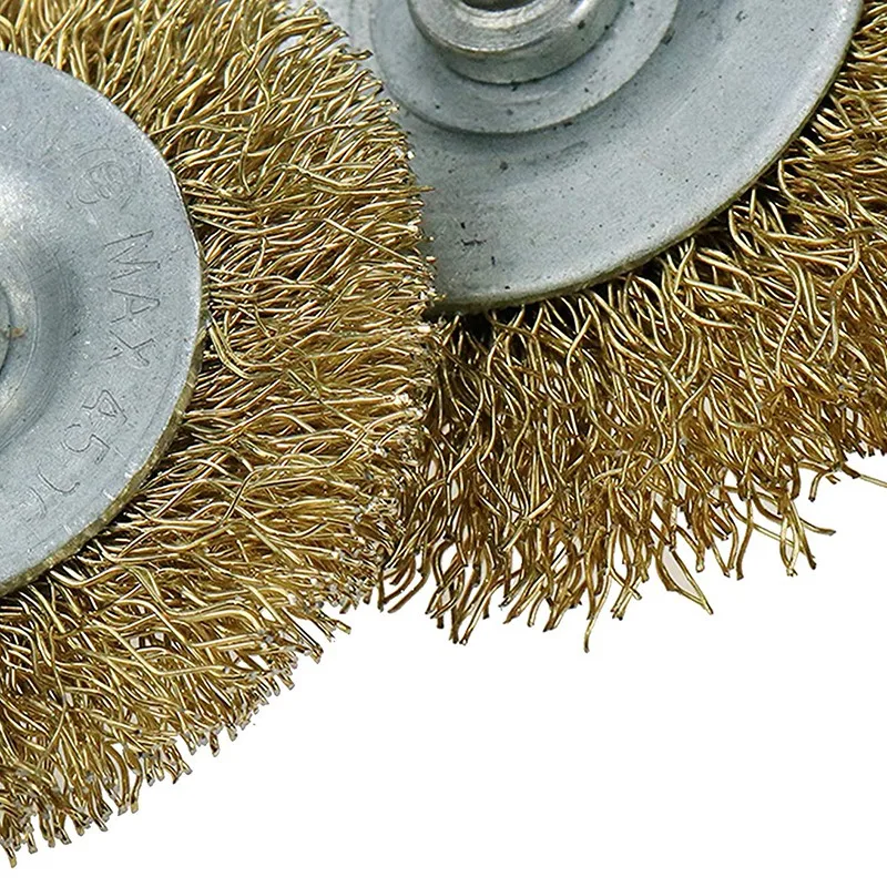 

7 Pcs Crimped Wire Wheel Cup Brush Set Universal Tools Set for Power Drill Rust Removal Stripping and Abrasive