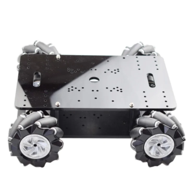 5KG Load Double Chassis Mecanum Wheel Robot Car Chassis Kit with 4pcs 12V Encoder Motor for Arduino Raspberry Pi DIY STEM