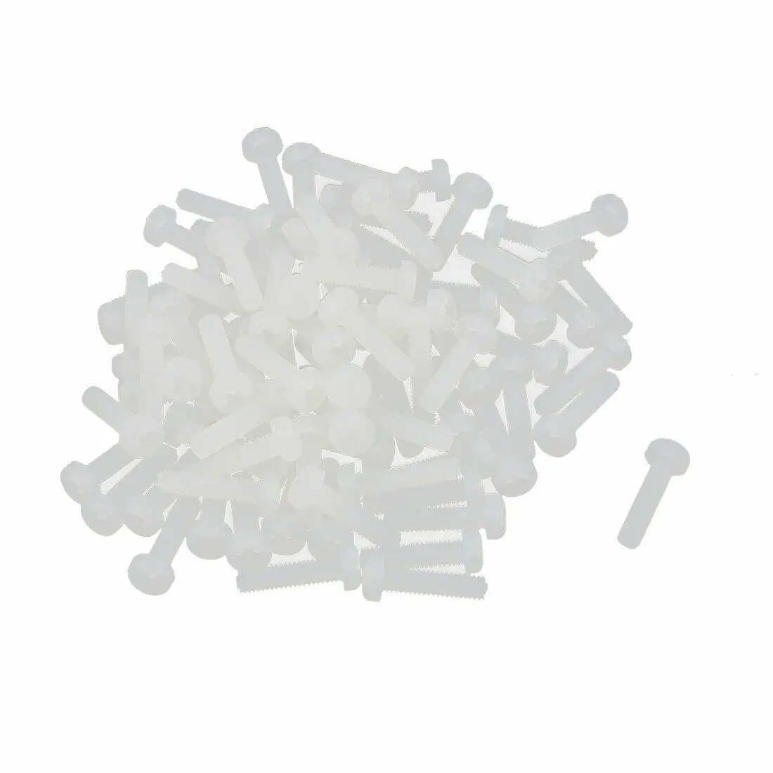 

M2.5 x 10mm Nylon Phillips Cross Pan Head Machine Screws White 50 PCS