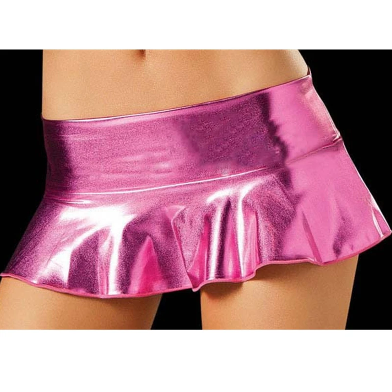 Adult Women Little Skirt Bodycontop Quality Erotic Leather Clubwear Racy Lingerie Costume Faux Dance Club PU | Мать и ребенок