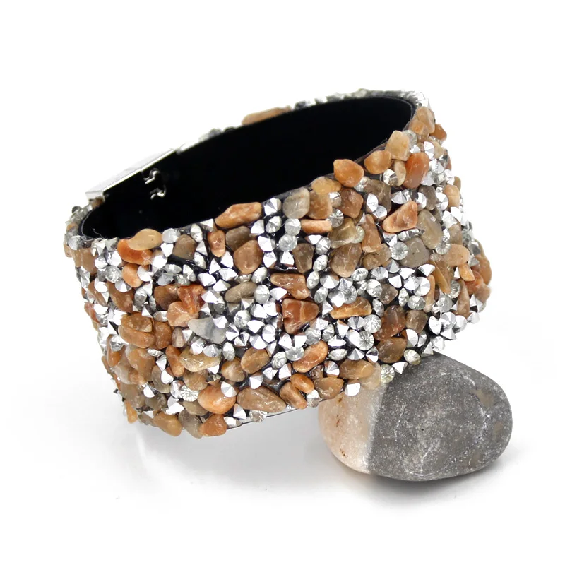 Женские браслеты с магнитной застежкой VONNOR обручи ракушками и камнями из смолы