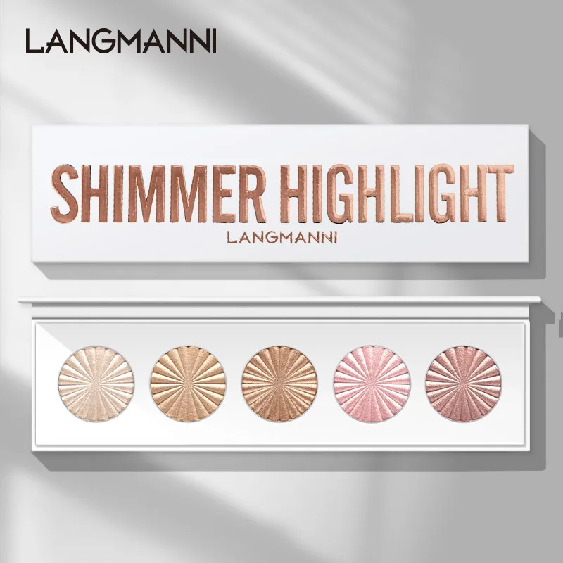 

Bronzers & Highlighters 5 color high gloss contouring plate stereo natural brightening high disc makeup