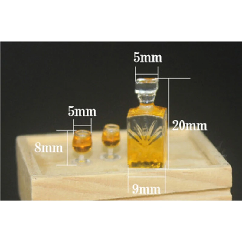 Новый мини-бутылка для вина миниатюрные еда сцена модель кукольного домика