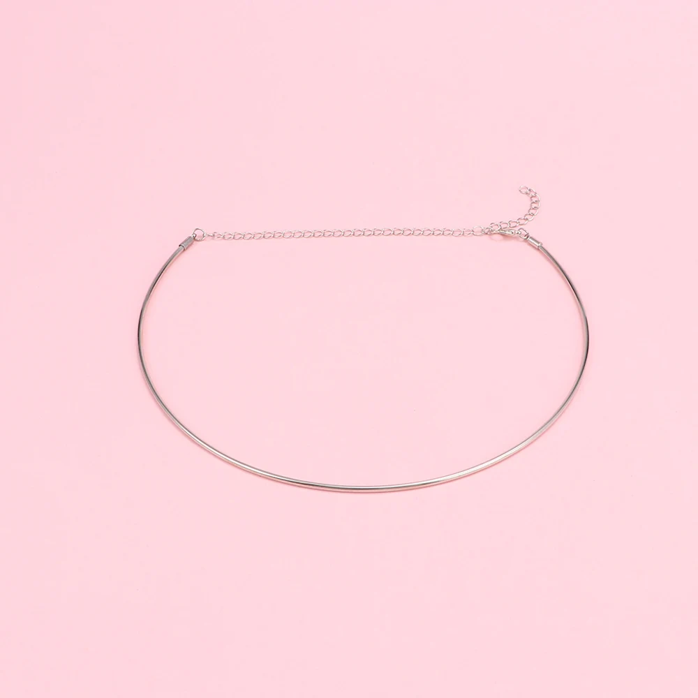 2019 Новое модное женское ожерелье стразы из полированного золота металлический