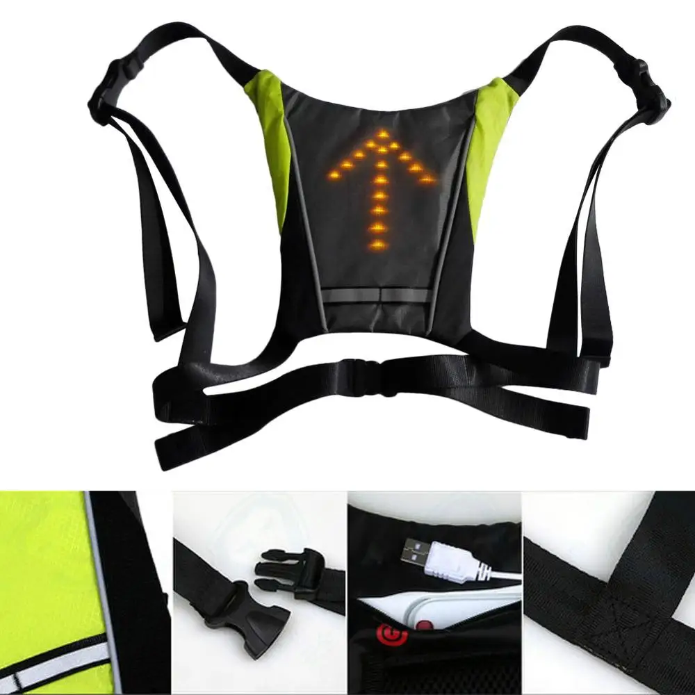 Жилет велосипедный Светоотражающий с 48 светодиосветодиодный сигналом поворота
