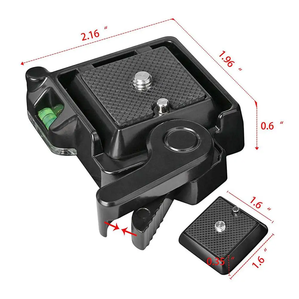 QR40 Camera Camcorder Quick Release Plate for DSLR Cam Tripod Monopod Ball Head Double-Safe Lock Bolt Firmly Locked |