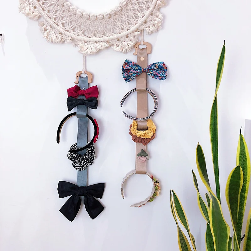 Обруч для волос ручной работы однотонная веревка хранения шпилек