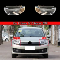 car front headlight lens cover auto shell headlamp lampshade glass lampcover head lamp light cover for citroen c4 c quatre 2016
