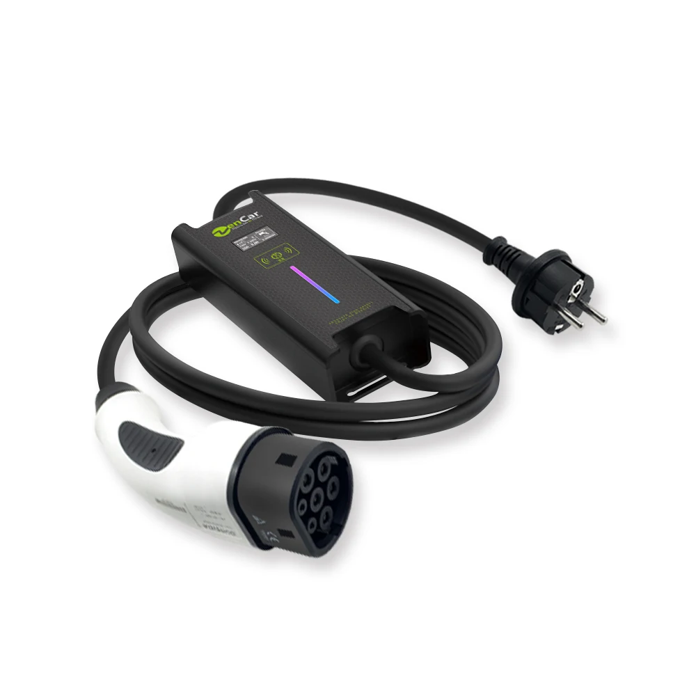 

evse level 2 nissan leaf 240v charger type 2 with schuko plug meet IEC 61851