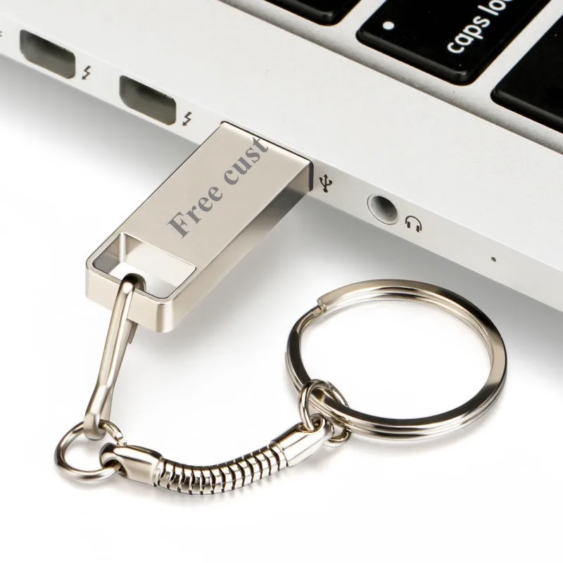 

Metal Usb Flash Drive 16GB 32GB 64GB Mini Pendrive 128GB Pen Drive 8GB Flash Memory Stick Keychain Cle usb 2.0 Free Custom Logo