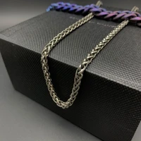 amazing solid pure titanium wheat link chain dragon keel 5 mm chain necklace 100 hypoallergenic jewelry for men women neck
