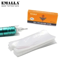 emalla 200pcs tattoo pen covers disposable machine grip sleeves bags keep cleaning for beauty makeup body art tattoo accessories