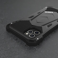 R-JUST For IPhone 11 11Pro Max Luxury Doom Armor Duty Shockproof Metal Aluminum Phone Cases For IPhone 11 Pro max XS XR 7 8 plus