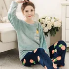 Женская теплая Пижама, сексуальная зимняя Домашняя одежда, сохраняющий тепло ночной комплект, пижама, Женский комплект