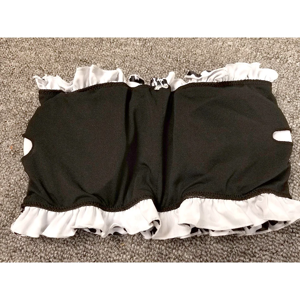 

Sexy Ruffle Bikinis Women Swimsuit Bandeau Swimwear Push Up Bikini Set Female Brazilian Bathing Suit Leopard Beachwear Swim Wear