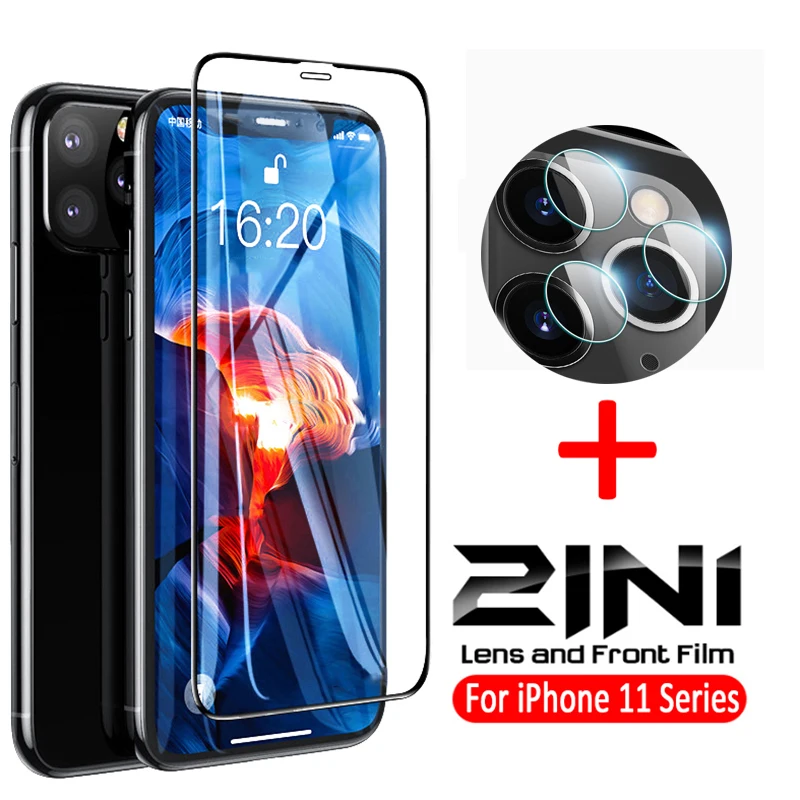 Защитное стекло для объектива камеры 2 в 1 iphone 11 pro max закаленное 11pro iphone11|Защитные