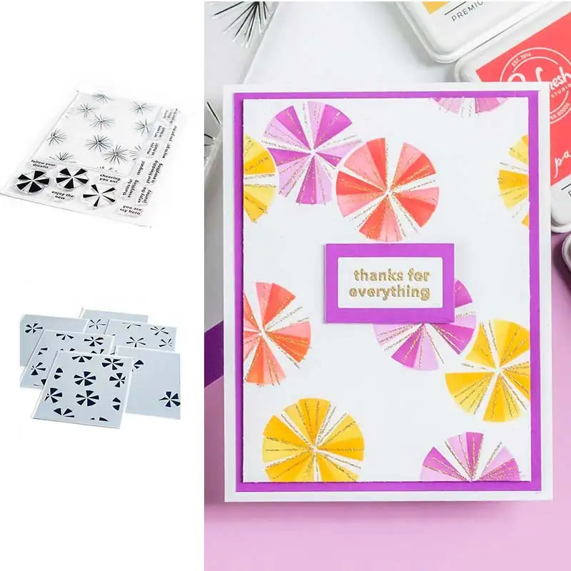 Новое поступление 2021 трафарет с круглым веером и зонтиком для оформления