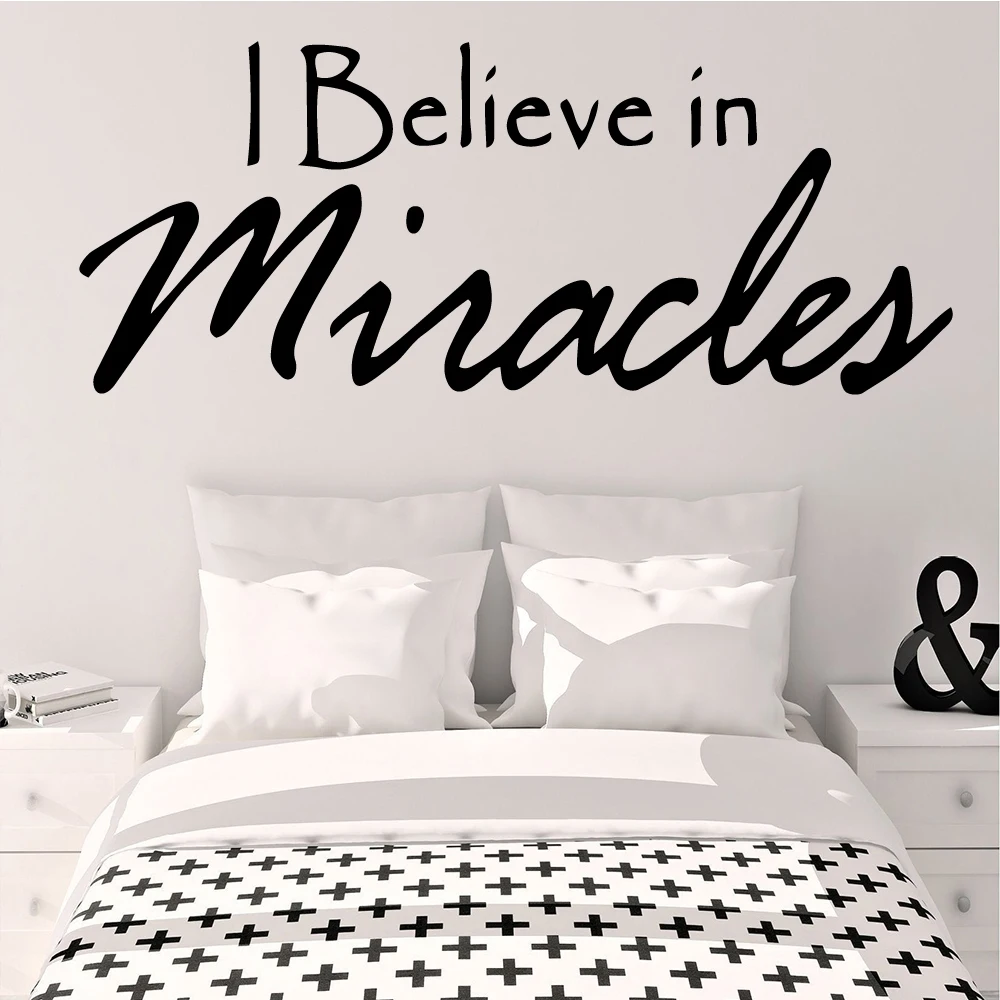 Виниловые наклейки на стену Я верю в чудеса|Наклейки стену| |