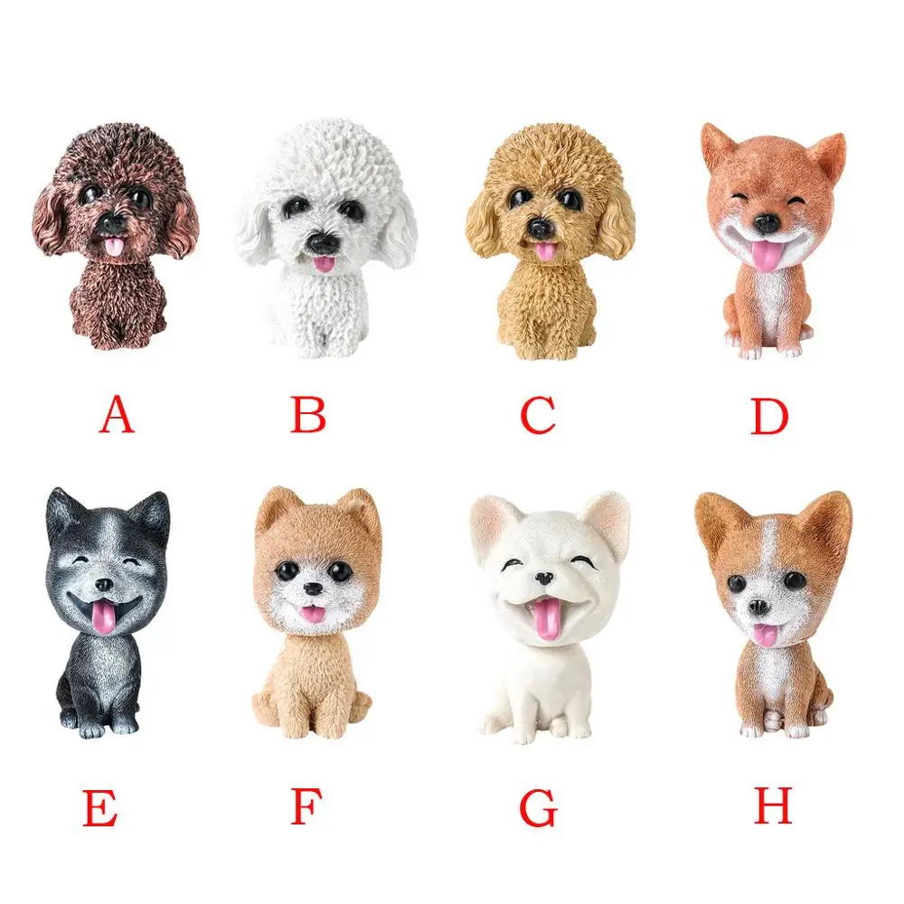 Аксессуары для автомобиля интерьерные милые куклы собаки качающаяся голова