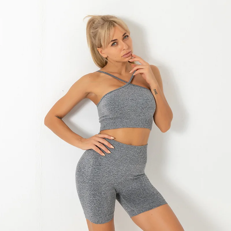 

Seamless yoga sets fitness sports yoga suit tight bra+shorts suits workout set outfits for women Workout Sportswear Gym Clothing