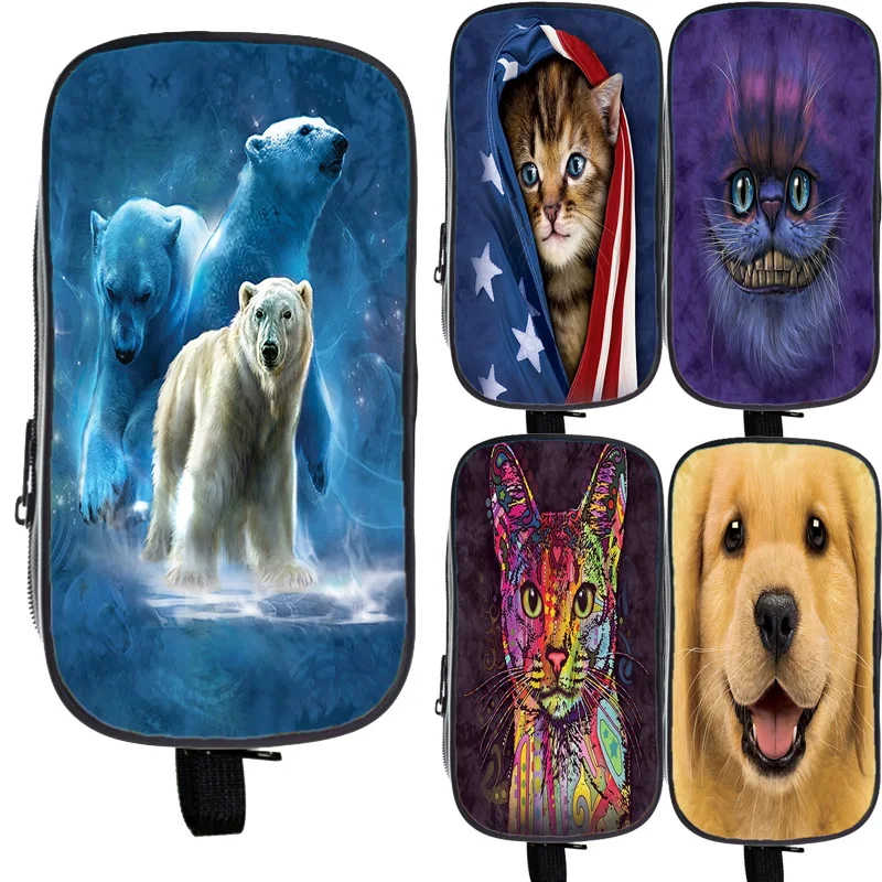 Cases Cute Zipper Pencil Bag Large Capacity Pen Box