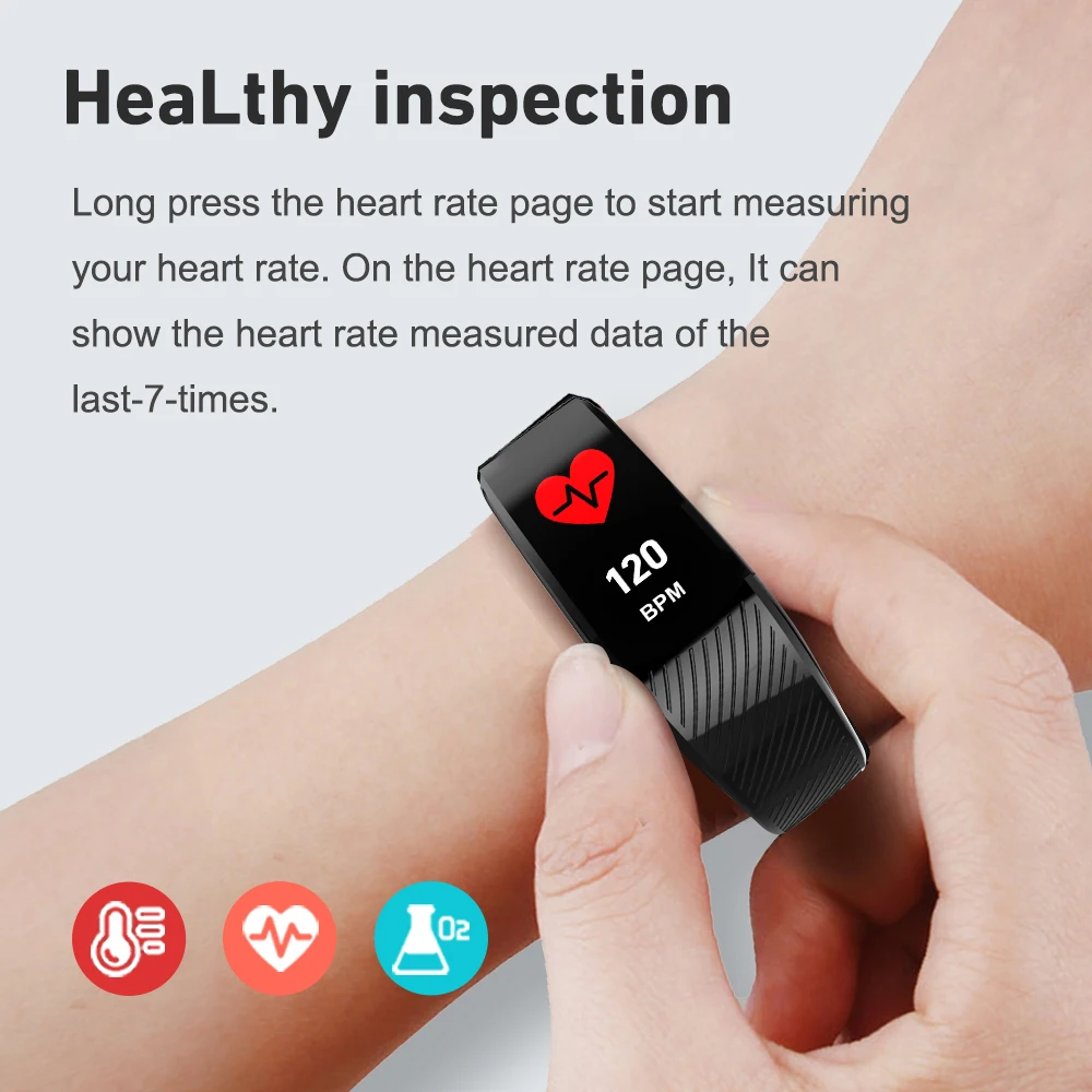 C3 Plus смарт-браслет с пульсометром фитнес-тренером шагомером Bluetooth спортивный