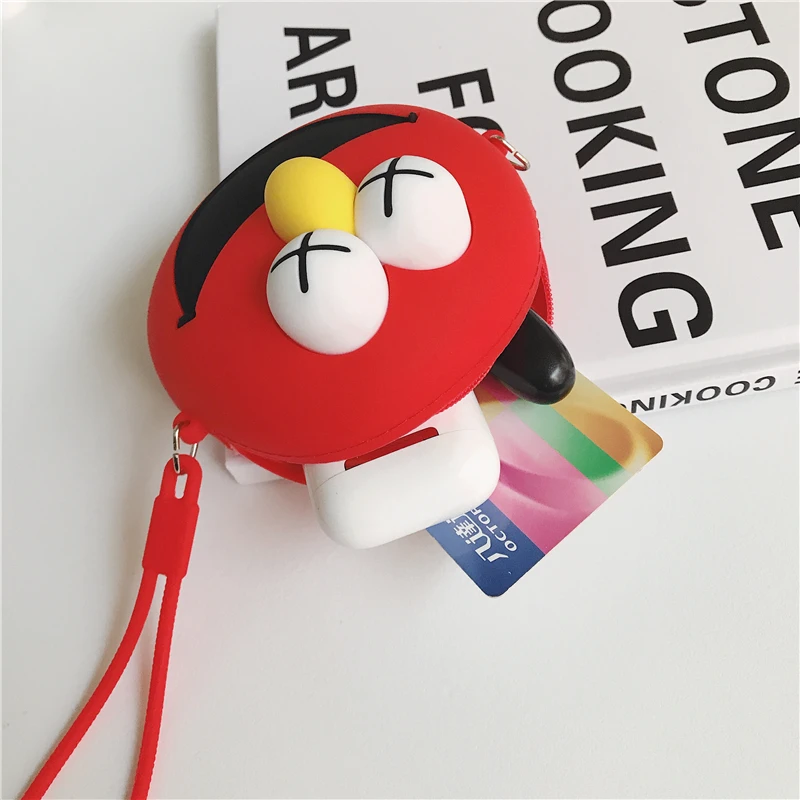 coin purse Мягкий силиконовый держатель для карт чехол наушники для Airpods чехол Bluetooth беспроводной защитный чехол Милая коробка для Air Pods сумка для наушников - Цвет: coin purse